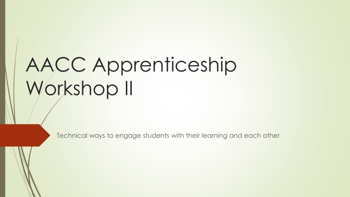 aacc apprenticeship workshop ii n.w