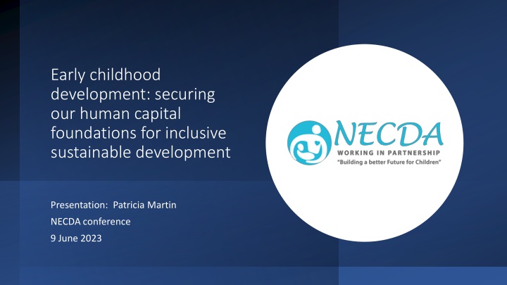 Building Human Capital Through Early Childhood Development
