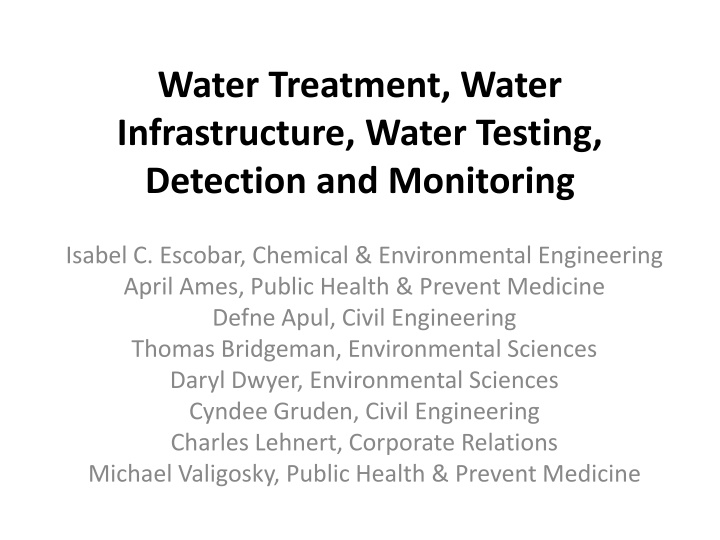 water treatment water infrastructure water n.w