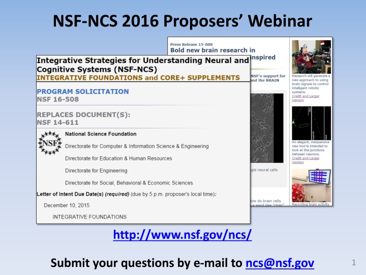 nsf ncs 2016 proposers webinar n.w