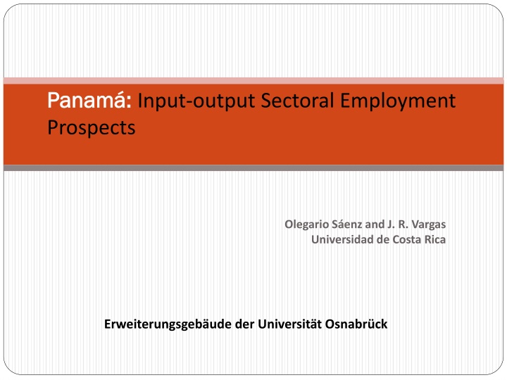 panam panam input output sectoral employment n.w