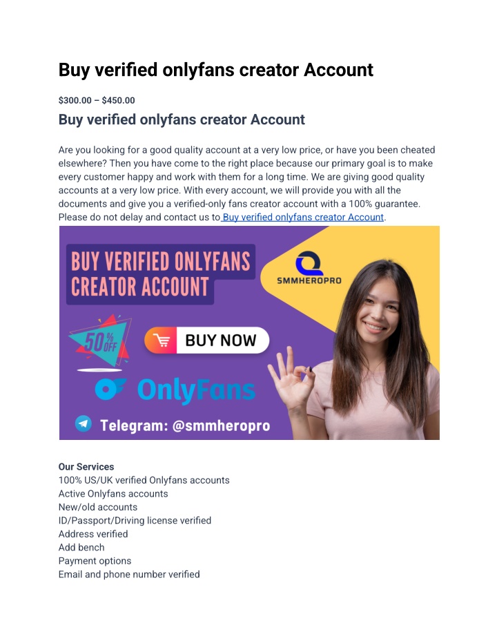 buy verified onlyfans creator account n.w