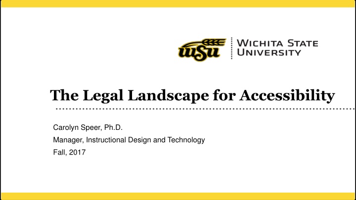 the legal landscape for accessibility n.w