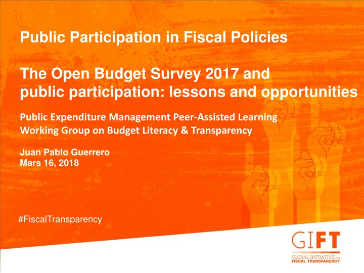 public participation in fiscal policies n.w
