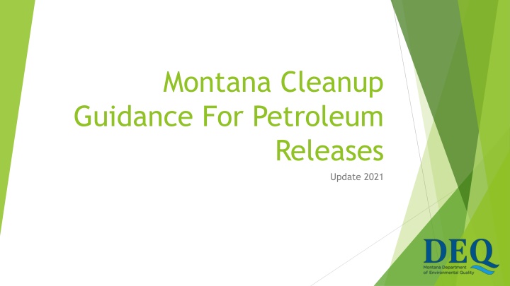 montana cleanup guidance for petroleum n.w