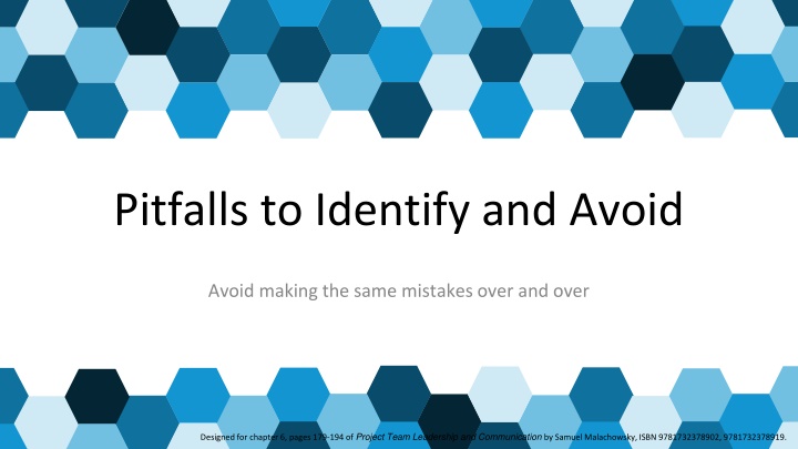 pitfalls to identify and avoid n.w