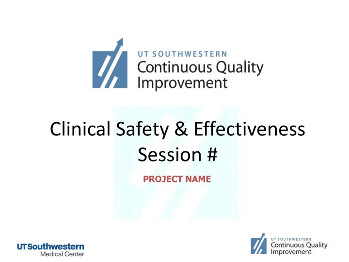 clinical safety effectiveness session n.w