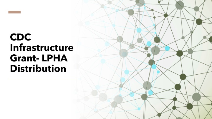 cdc infrastructure grant lpha distribution n.w