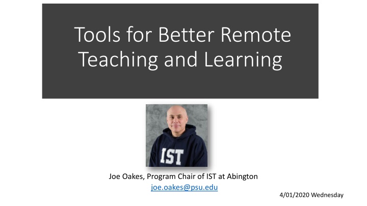 tools for better remote teaching and learning n.w