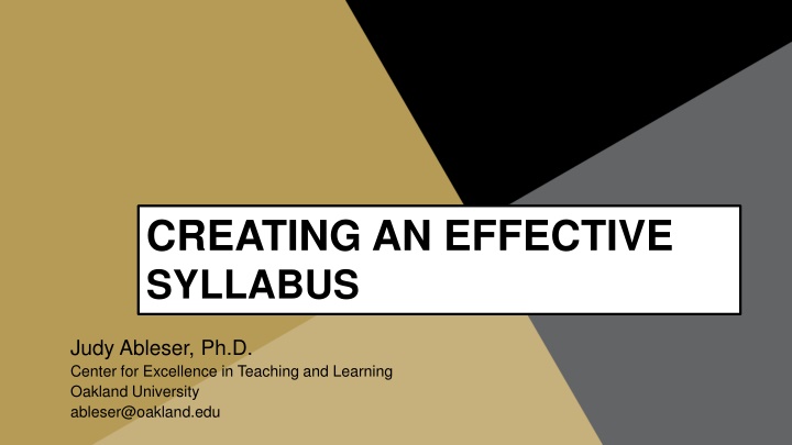 creating an effective syllabus n.w