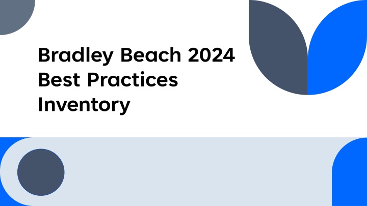 bradley beach 2024 best practices inventory n.w