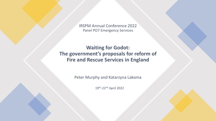 Fire and Rescue Services Reform in England