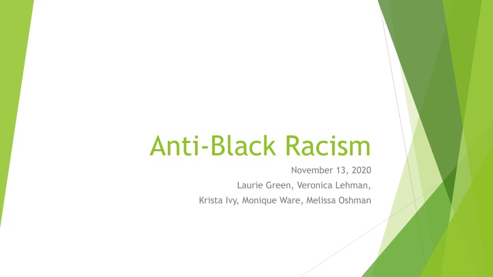 anti black racism n.w
