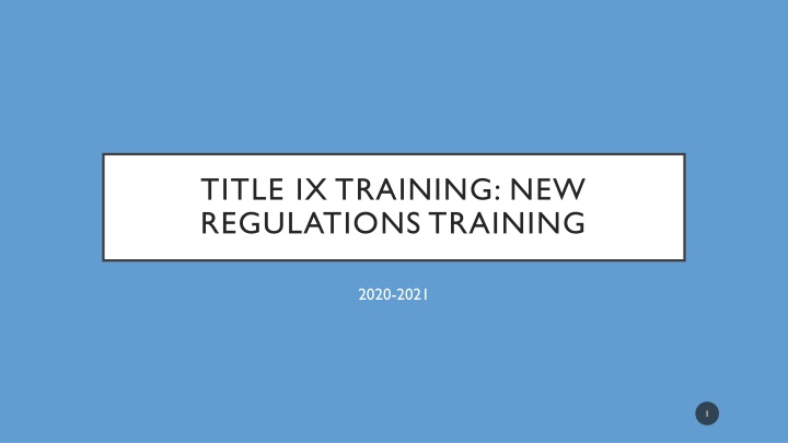 title ix training new regulations training n.w