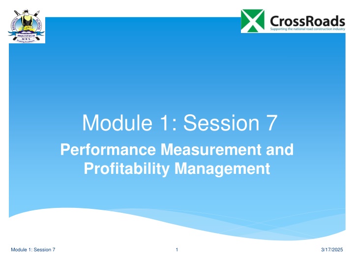 module 1 session 7 performance measurement n.w