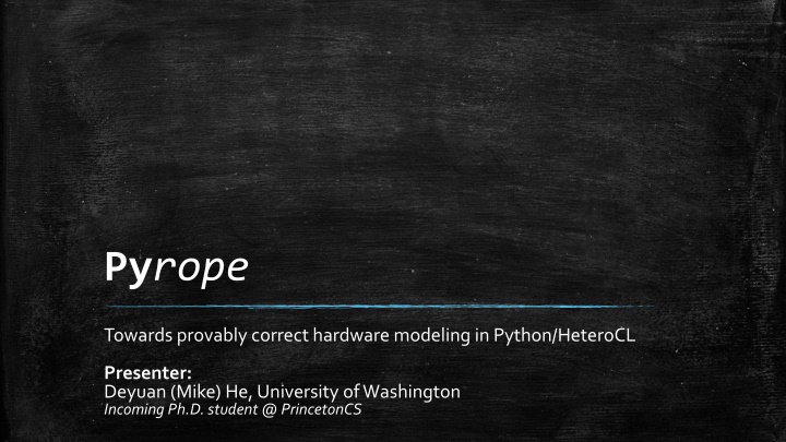 Provably Correct Hardware Modeling in Python