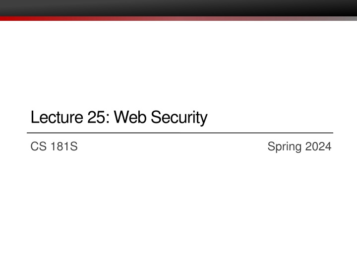 lecture 25 web security n.w