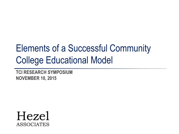 elements of a successful community college n.w