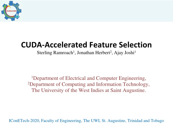 cuda accelerated feature selection sterling n.w