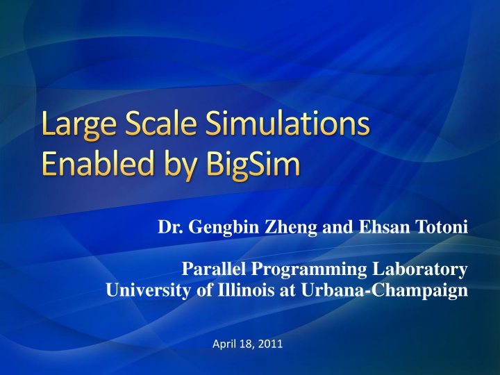 large scale simulations enabled by bigsim n.w