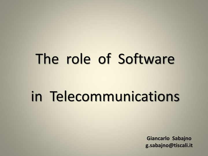 the role of software n.w