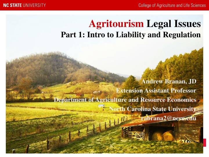 agritourism legal issues part 1 intro n.w