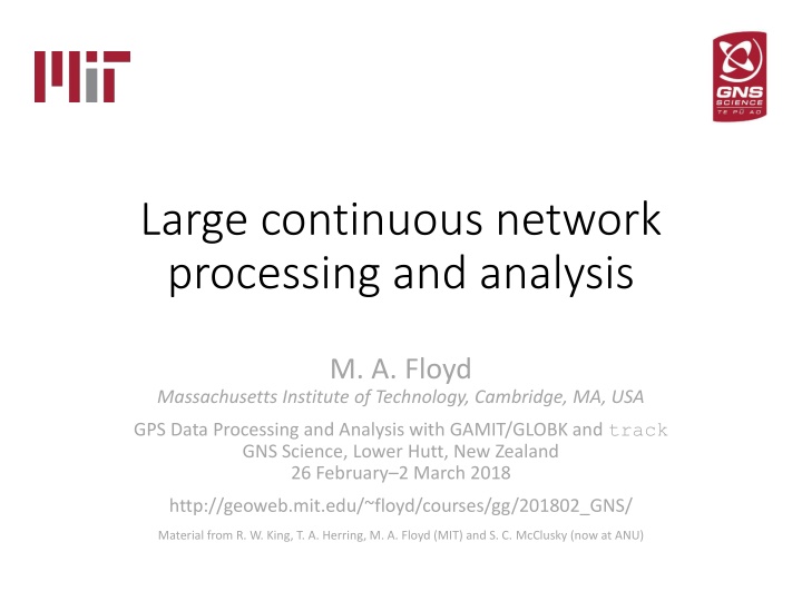 large continuous network processing and analysis n.w
