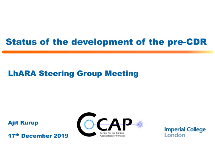 status of the development of the pre cdr n.w
