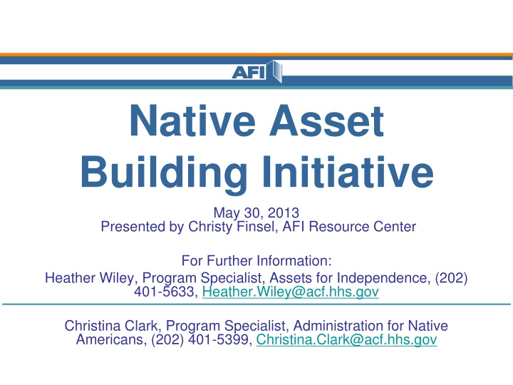 native asset building initiative may 30 2013 n.w