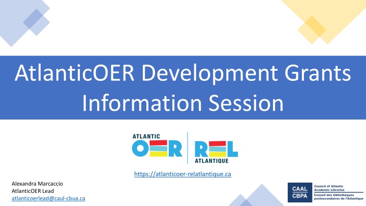 atlanticoer development grants information session n.w