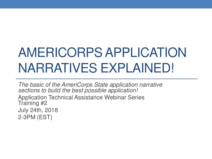 americorps application narratives explained n.w