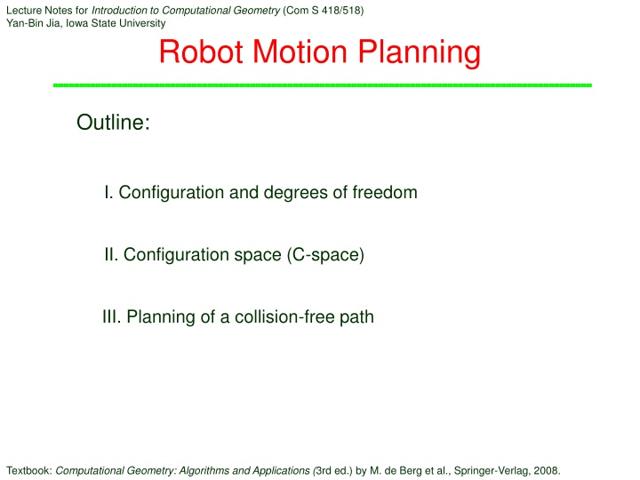 lecture notes for introduction to computational n.w