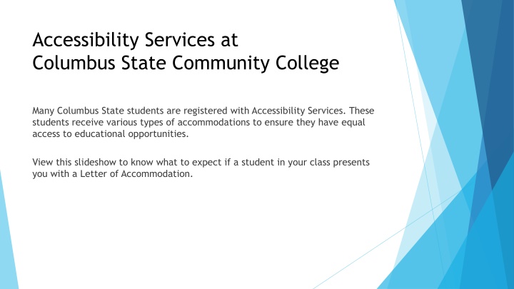 accessibility services at columbus state n.w