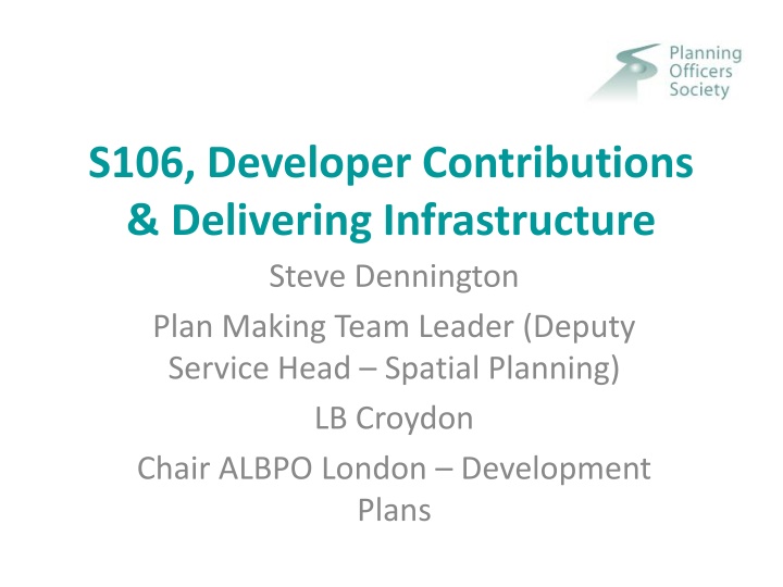 s106 developer contributions delivering n.w