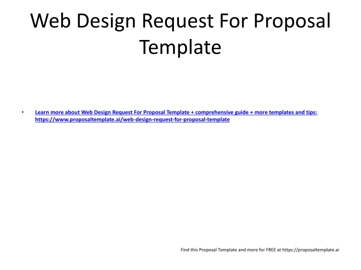 web design request for proposal template n.w