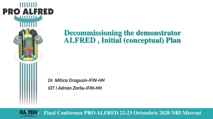 decommissioning the demonstrator alfred initial n.w