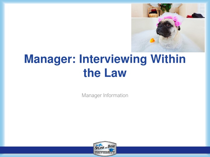 manager interviewing within the law n.w