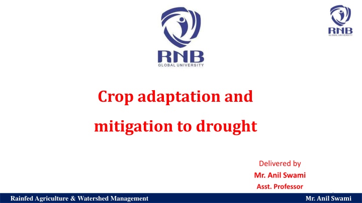crop adaptation and n.w