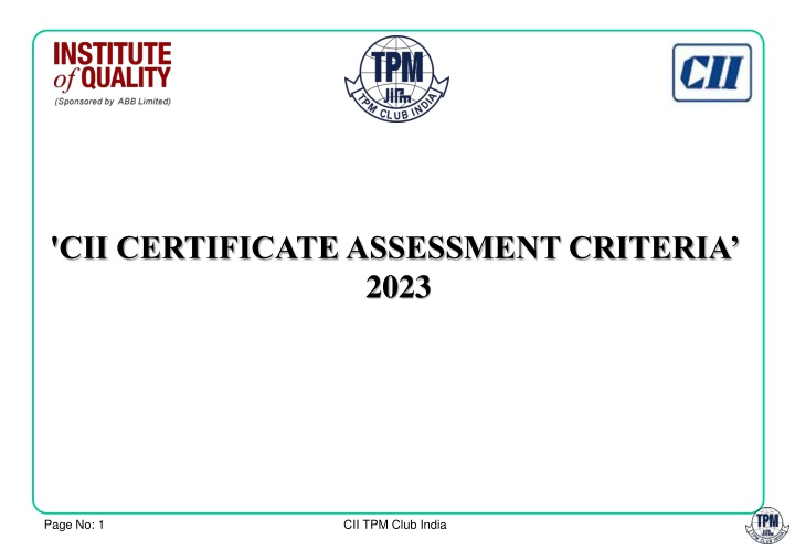 Key Milestones in TPM Journey for Excellence