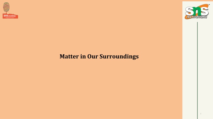 matter in our surroundings n.w