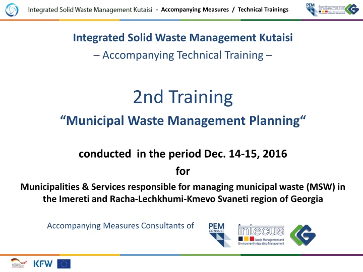 accompanying measures technical trainings n.w