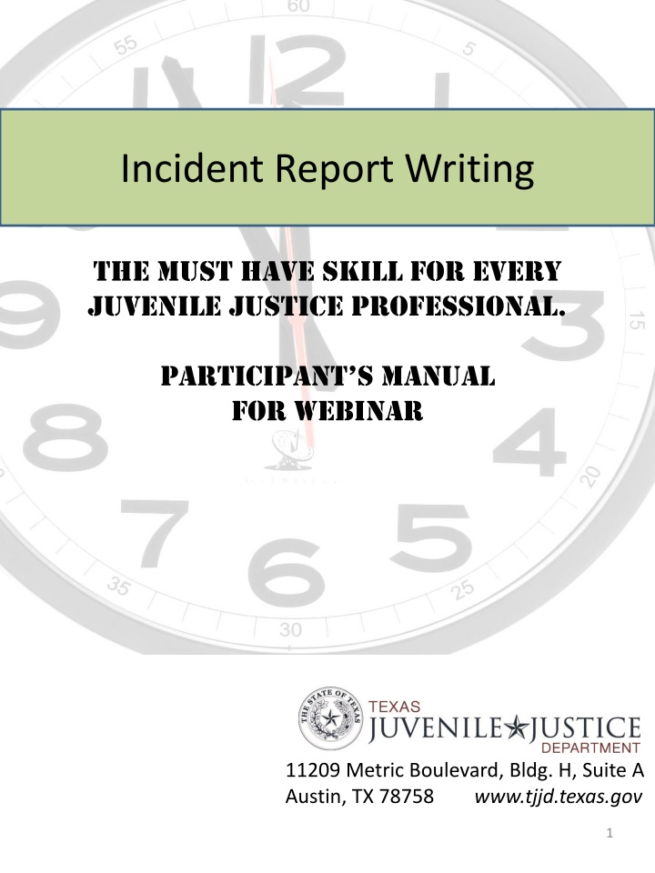 incident report writing n.w