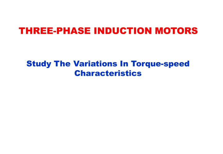 three phase induction motors n.w