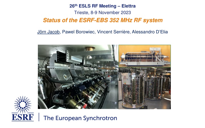Overview of ESRF-EBS 352 MHz RF System Upgrade at 26th ESL RF Meeting