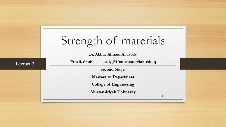 strength of materials n.w