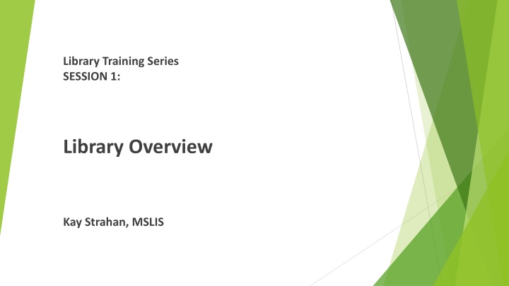 library training series session 1 n.w