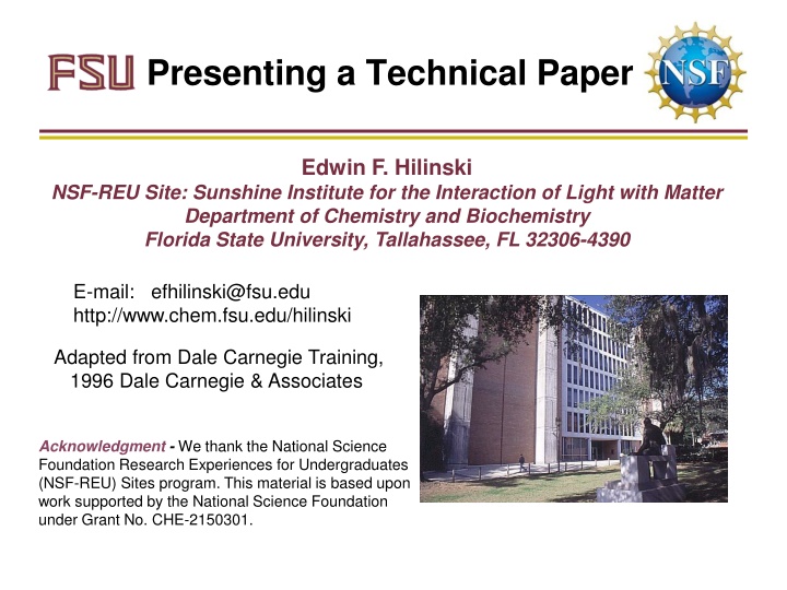 presenting a technical paper n.w