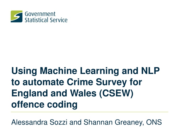using machine learning and nlp to automate crime n.w