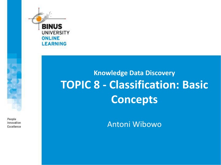 knowledge data discovery topic 8 classification n.w