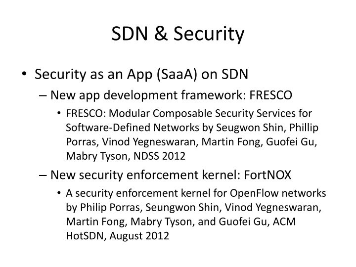 sdn security n.w